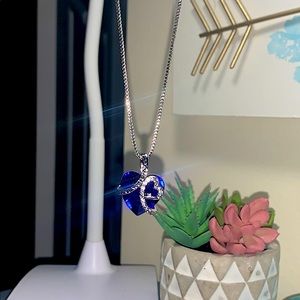Blue i love you forever heart necklace 💙